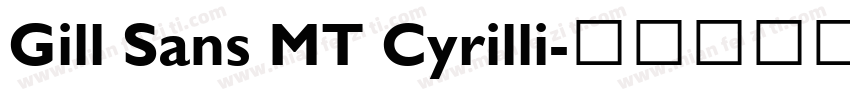 Gill Sans MT Cyrilli字体转换